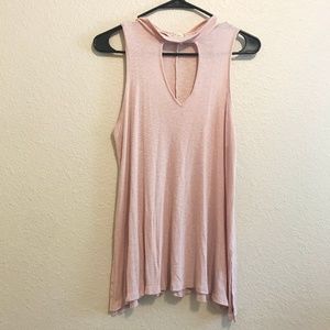Pink Republic V Neck Choker Cutout Top (M)